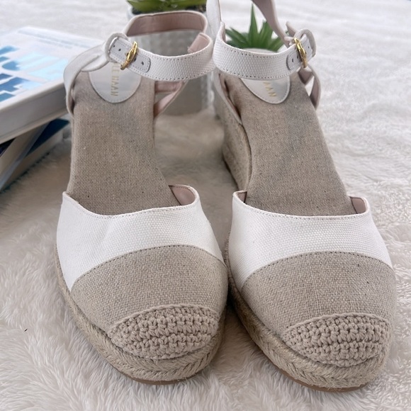 Cole Haan Cloudfeel Espadrille Wedge Sandal perfect neutral sandal spring NEW - Picture 5 of 12